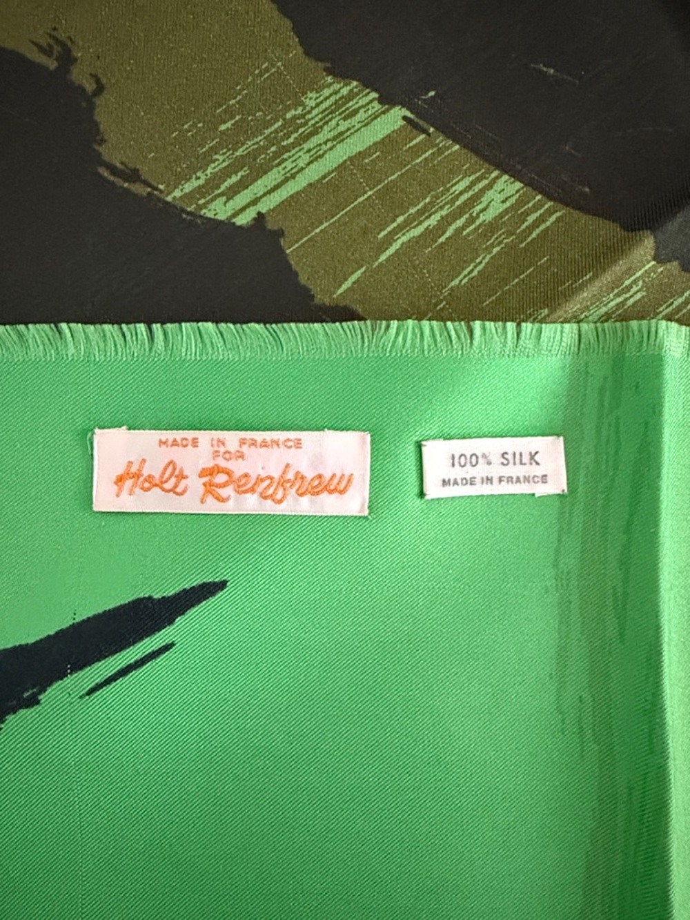 Balenciaga Green Abstract Silk Scarf - Picture 2 of 6